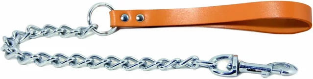Produktbild von Martin Sellier Hundeführleine aus Leder in Orange 60 cm