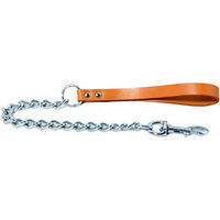Produktbild von Martin Sellier Hundeführleine aus Leder in Orange 60 cm