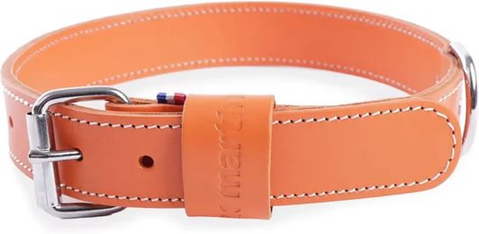 Produktbild von Martin Sellier Hundehalsband aus doppellagigem Leder in Orange 20/45