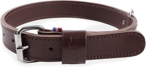 Martin Sellier Hundehalsband aus doppellagigem Rindsleder in Braun 25/55 cm – Bild 1 von 2