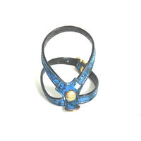 Produktbild von Martin Sellier Hundehalsband aus Lackleder in Granite Grau Blau 12/30 cm