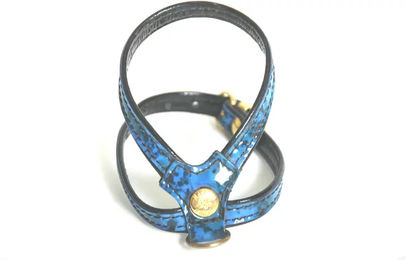Produktbild von Martin Sellier Hundehalsband aus Lackleder in Granite Grau Blau 12/35 cm