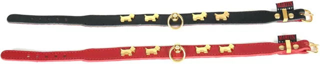 Produktbild von Martin Sellier Hundehalsband aus Leder für Terrier 35 cm in Rot oder Schwarz