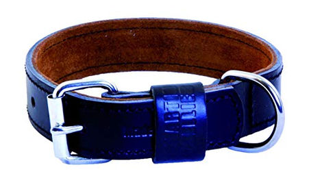 Produktbild von Martin Sellier Hundehalsband aus Leder in Schwarz und Beige