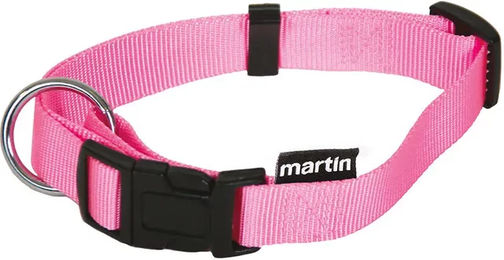 Martin Sellier Hundehalsband aus Nylon in Rosa Grösse L 25-65 cm – Bild 1 von 2