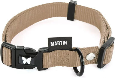 Martin Sellier Hundehalsband aus Nylon verstellbar in Beige XS – Bild 1 von 2