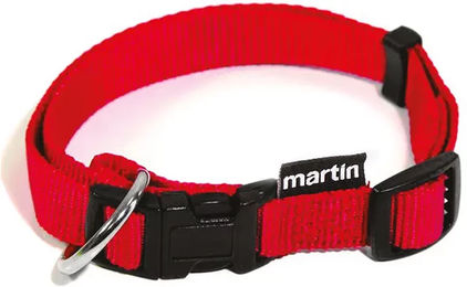 Martin Sellier Hundehalsband Basic aus Nylon in Rot Größe L 45-65 cm – Bild 1 von 2