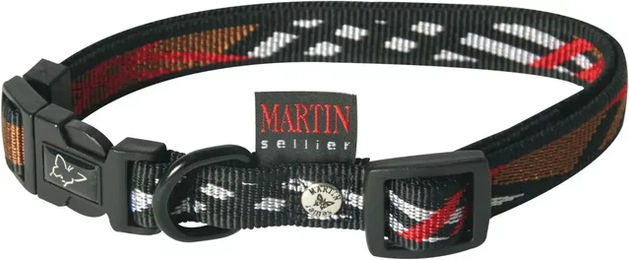 Produktbild von Martin Sellier Hundehalsband Chesterfield aus Nylon in Schwarz oder Bunt 20/40-55 cm