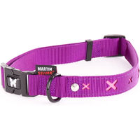 Produktbild von Martin Sellier Hundehalsband Croix aus Nylon in Rosa oder Lila Größe S