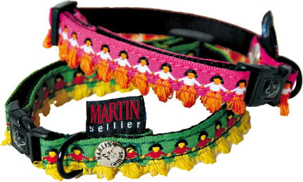 Produktbild von Martin Sellier Hundehalsband Dancing Queen Grün Bunt Stoff XS