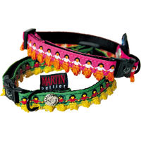 Produktbild von Martin Sellier Hundehalsband Dancing Queen Grün Bunt Stoff XS