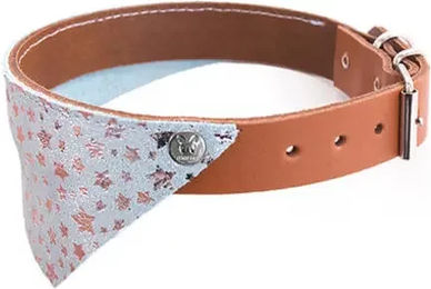 Produktbild von Martin Sellier Hundehalsband Miami aus Leder in Braun und Gold 40 cm