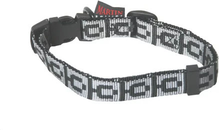 Produktbild von Martin Sellier Hundehalsband Santa Gurtband in Grau und Schwarz Größe S