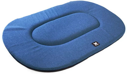 Produktbild von Martin Sellier Hundekissen und Katzenkissen ovales flaches Stoffkissen Blau 70 cm