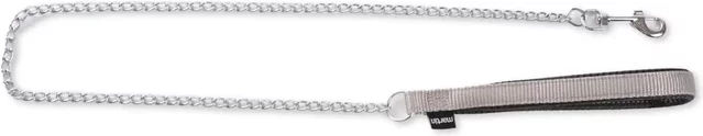 Martin Sellier Hundeleine aus feinem Nylon in Grau 20-100 cm – Bild 1 von 2