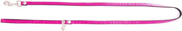 Produktbild von Martin Sellier Hundeleine aus Kunstleder in Rosa mit Punktmuster