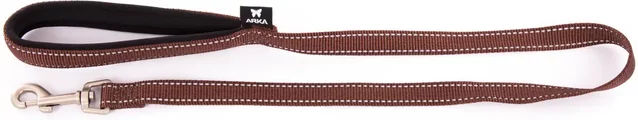 Martin Sellier Hundeleine aus Neopren und Nylon in Braun 20mm x 100cm – Bild 1 von 2