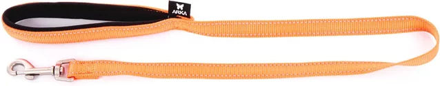 Martin Sellier Hundeleine aus Neopren und Nylon in Orange 100cm – Bild 1 von 2
