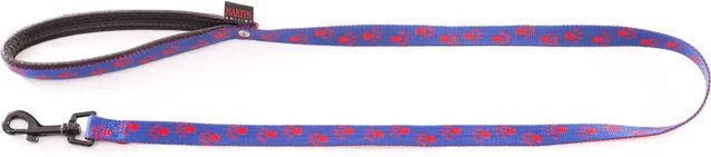 Produktbild von Martin Sellier Hundeleine aus Nylon mit Pfotenmuster wasserabweisend 120 cm