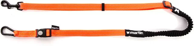 Martin Sellier Hundelongen CANI-Cross aus Nylon in Orange Fluo 130cm – Bild 1 von 2