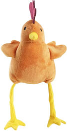Martin Sellier Hundeplüschspielzeug Huhn in Orange aus recyceltem Material – Bild 1 von 2