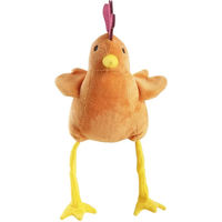 Produktbild von Martin Sellier Hundeplüschspielzeug Huhn in Orange aus recyceltem Material