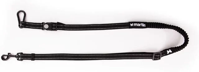 Martin Sellier Hundeschleppleine aus Nylon in Schwarz 1,30m – Bild 1 von 2
