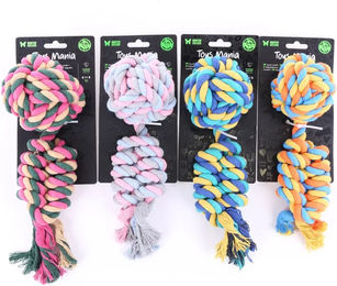 Produktbild von Martin Sellier Hundespielzeug Ball mit buntem Seil 25 cm