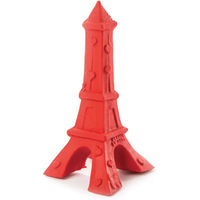 Produktbild von Martin Sellier Hundespielzeug Eiffelturm Kauspielzeug aus Gummi in Rot - 15 cm