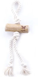 Produktbild von Martin Sellier Hundespielzeug Holz Seilgriff Expresso in Beige und Weiß