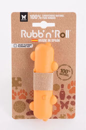 Produktbild von Martin Sellier Hundespielzeug Rubb'n Roll Stem Kauspielzeug aus Naturkautschuk Orange