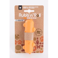 Produktbild von Martin Sellier Hundespielzeug Rubb'n Roll Stem Kauspielzeug aus Naturkautschuk Orange