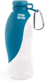 Martin Sellier Hundewasserflasche mit Blattmuster in Blau aus Kunststoff – Bild 1 von 1