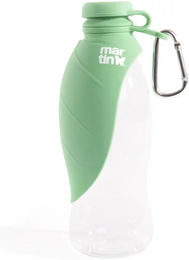 Martin Sellier Hundewasserflasche mit Blattmuster in Grün aus Kunststoff – Bild 1 von 1