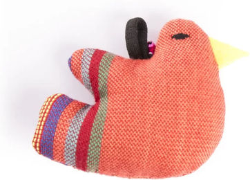 Produktbild von Martin Sellier Katzen Spielzeug Plüsch Vogel Bunt Orange