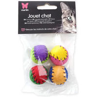 Produktbild von Martin Sellier Katzen Spielzeug Set mit 4 bunten Filzbällen und Katzenminze