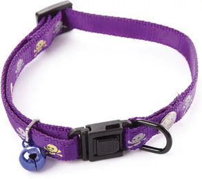 Produktbild von Martin Sellier Katzenhalsband aus Nylon mit Totenkopf-Design