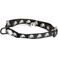 Produktbild von Martin Sellier Katzenhalsband aus Nylon mit Totenkopf-Motiv