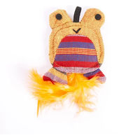 Produktbild von Martin Sellier Kuscheltier Frosch für Katzen aus Plüsch in Gelb und Bunt