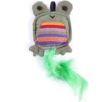 Produktbild von Martin Sellier Kuscheltier Frosch für Katzen aus Plüsch in Grün