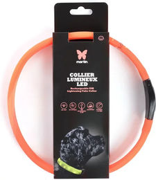 Produktbild von Martin Sellier LED-Hundehalsband in Orange