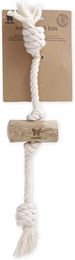 Produktbild von Martin Sellier Lungo Hundespielzeug aus Holz mit Seil und zwei Knoten
