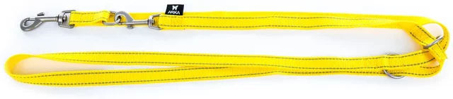Produktbild von Martin Sellier Multifunktions-Hundeleine aus Nylon Gelb 15mm x 200cm