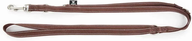 Martin Sellier Multifunktions-Hundeleine aus Nylon Neo+ Braun 15mm x 200cm – Bild 1 von 2