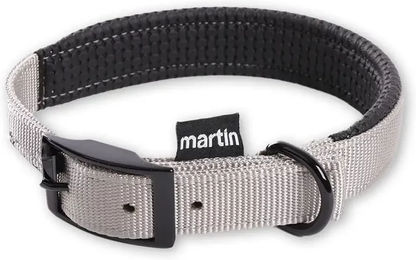 Produktbild von Martin Sellier Nylon-Komfort-Halsband für Hunde wasserabweisend Grau