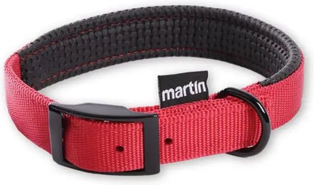 Produktbild von Martin Sellier Nylon-Komfort-Halsband für Hunde wasserabweisend Rot Größe M