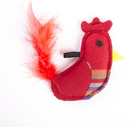 Produktbild von Martin Sellier Plüschspielzeug Huhn für Katzen in Rot