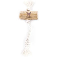 Produktbild von Martin Sellier Ristretto Hundespielzeug aus Holz mit Seil und großem Knoten in Natur/Beige