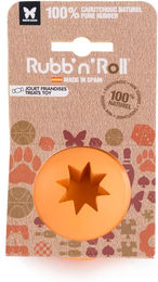 Produktbild von Martin Sellier Rubb'n Hundesnackbar Ball aus Naturkautschuk Orange