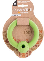 Produktbild von Martin Sellier Rubb'n Intelligenzspielzeug für Hunde mit Snackring aus Naturkautschuk in Grün